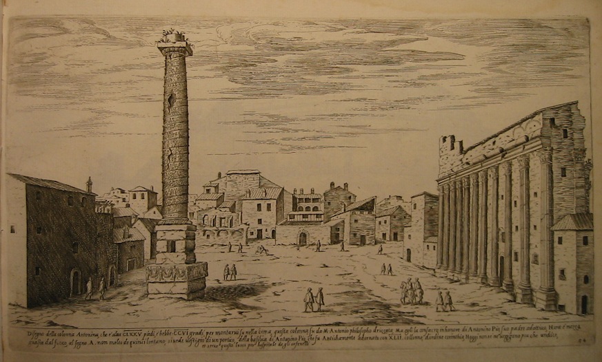 Dupérac Etienne (1535 ca.-1604) Disegno della colonna Antonina... 1671 Roma 